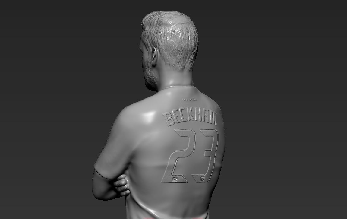 David Beckham 3D printing ready stl obj formats 3D print model_7