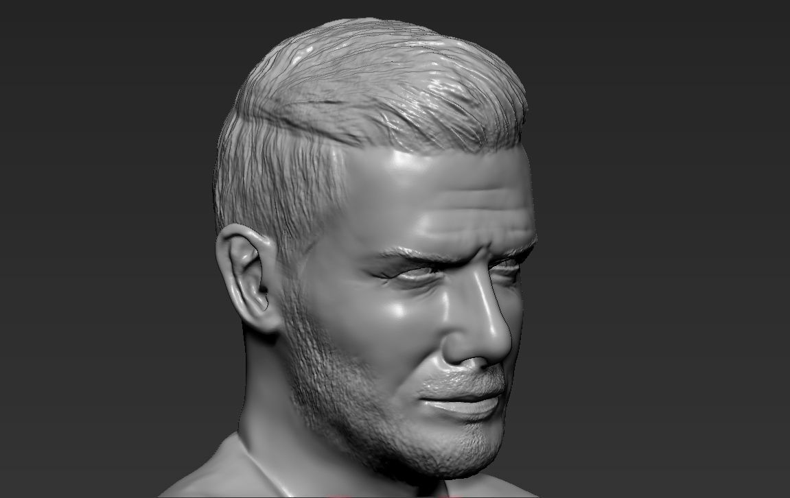 David Beckham 3D printing ready stl obj formats 3D print model_21