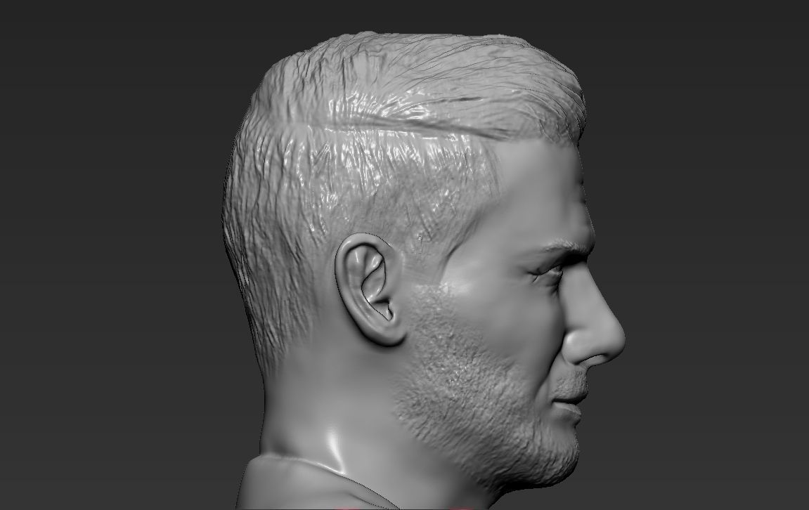 David Beckham 3D printing ready stl obj formats 3D print model_18