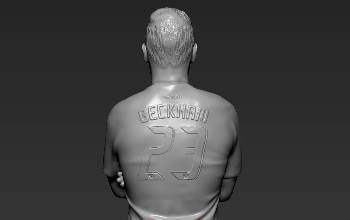 David Beckham 3D printing ready stl obj formats 3D print model_14