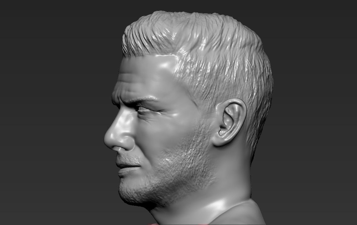 David Beckham 3D printing ready stl obj formats 3D print model_16