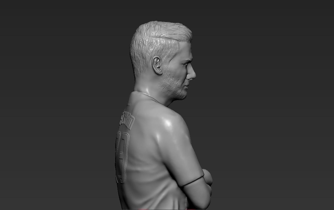David Beckham 3D printing ready stl obj formats 3D print model_5