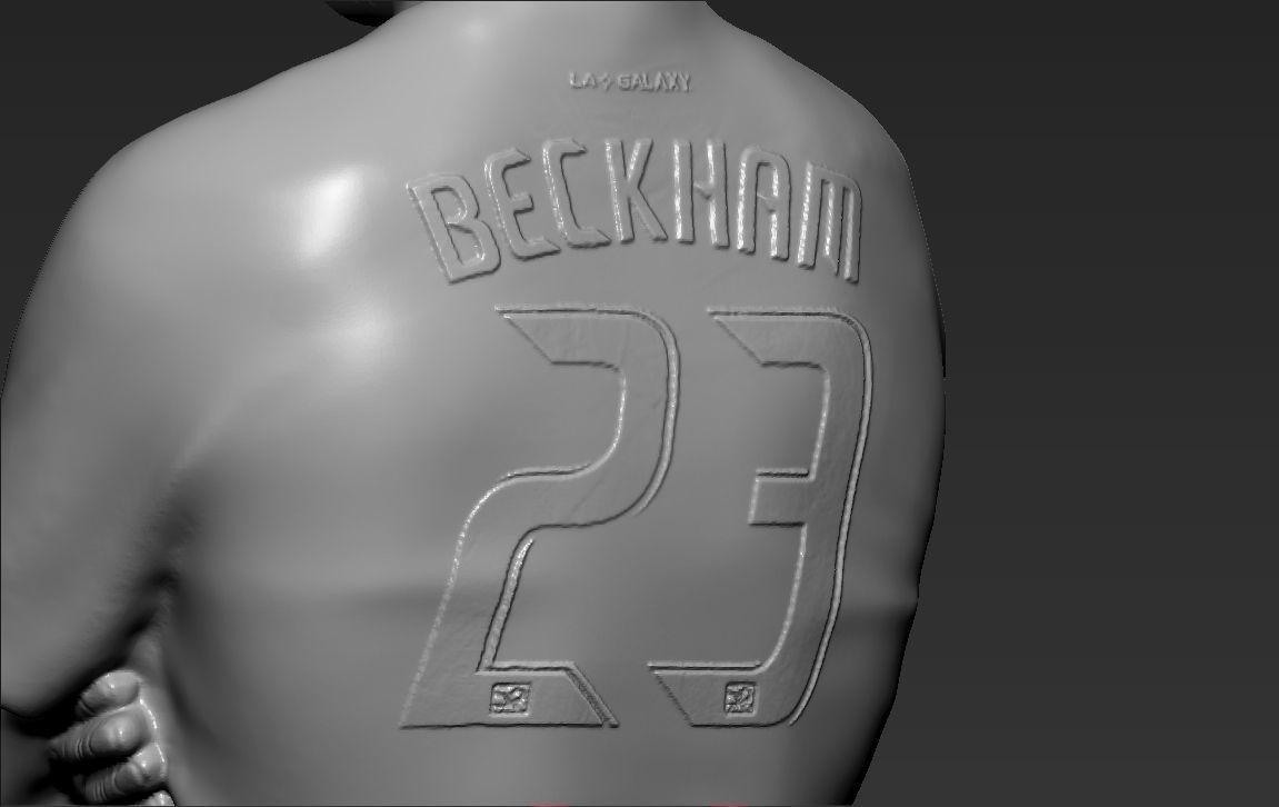 David Beckham 3D printing ready stl obj formats 3D print model_31