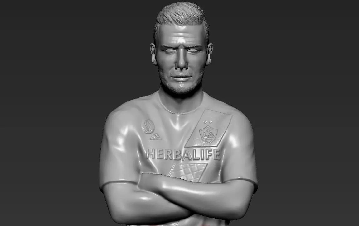 David Beckham 3D printing ready stl obj formats 3D print model_0
