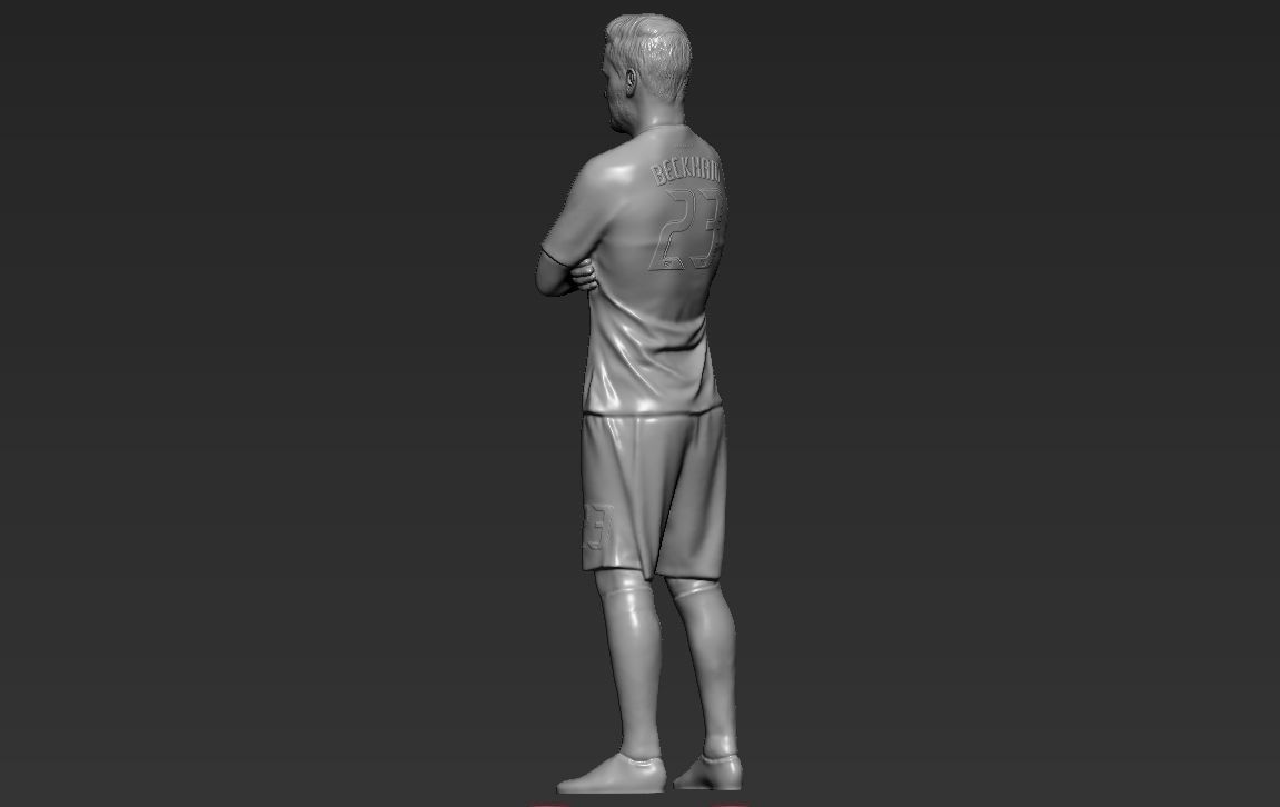 David Beckham 3D printing ready stl obj formats 3D print model_8