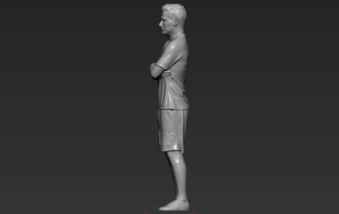 David Beckham 3D printing ready stl obj formats 3D print model_9