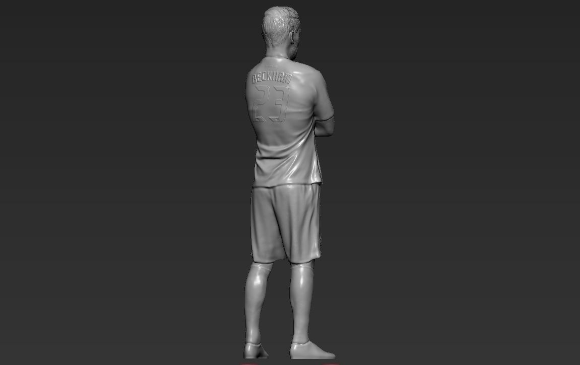 David Beckham 3D printing ready stl obj formats 3D print model_11