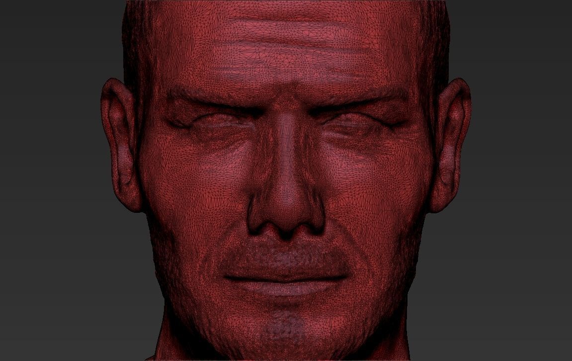 David Beckham 3D printing ready stl obj formats 3D print model_34