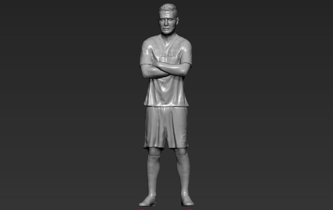 David Beckham 3D printing ready stl obj formats 3D print model_13