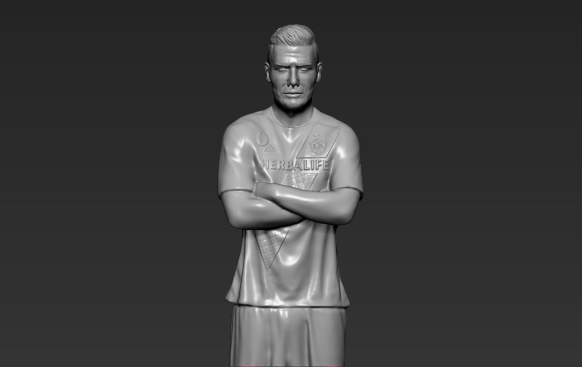 David Beckham 3D printing ready stl obj formats 3D print model_22