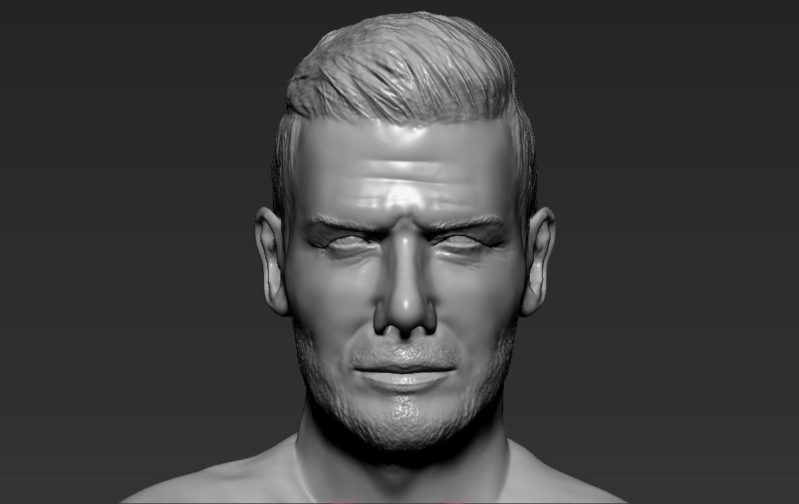 David Beckham 3D printing ready stl obj formats 3D print model_3