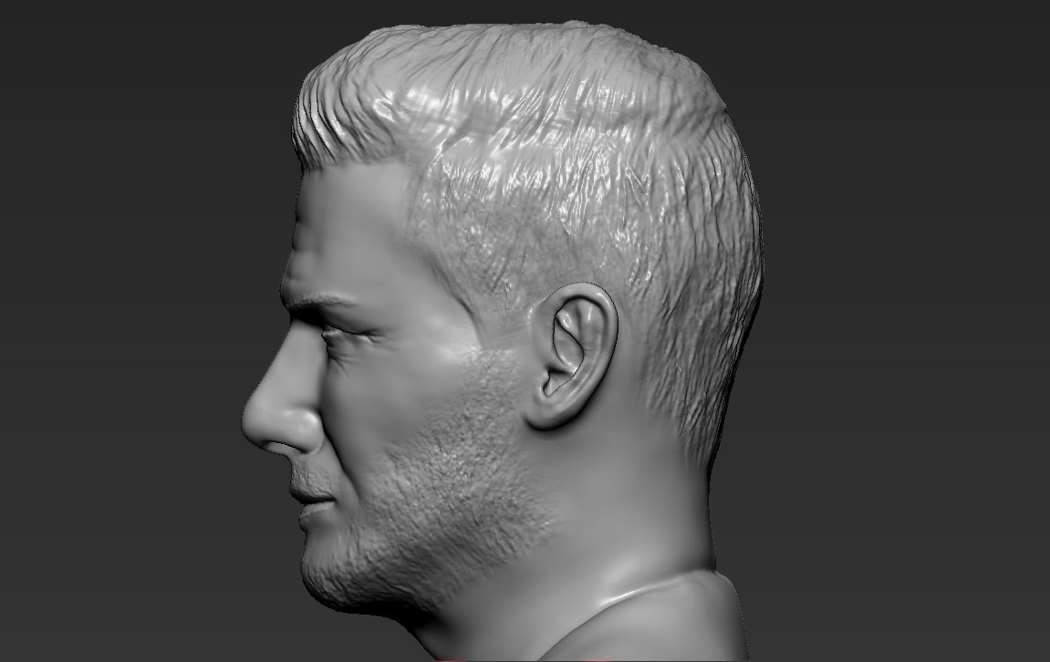 David Beckham 3D printing ready stl obj formats 3D print model_20