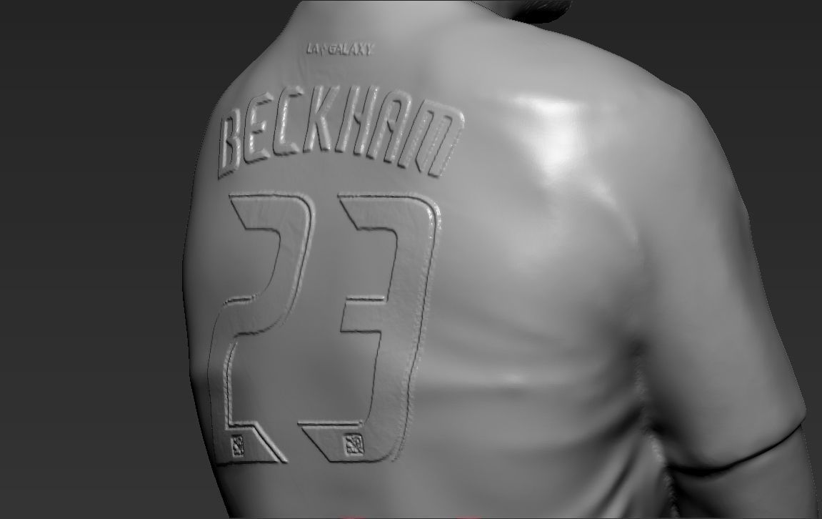 David Beckham 3D printing ready stl obj formats 3D print model_32