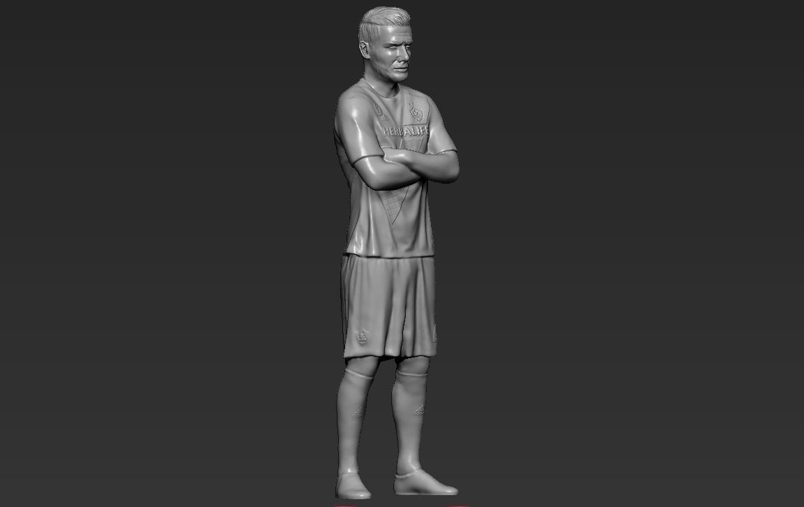 David Beckham 3D printing ready stl obj formats 3D print model_10
