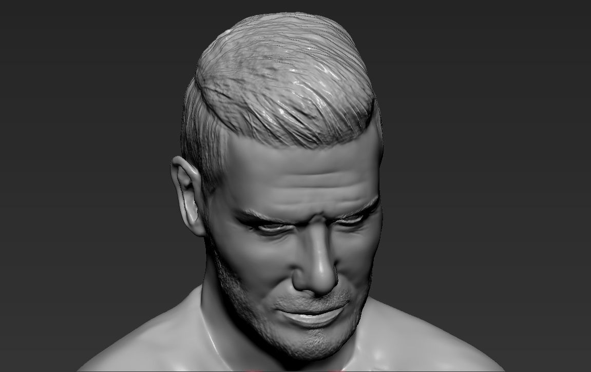 David Beckham 3D printing ready stl obj formats 3D print model_26