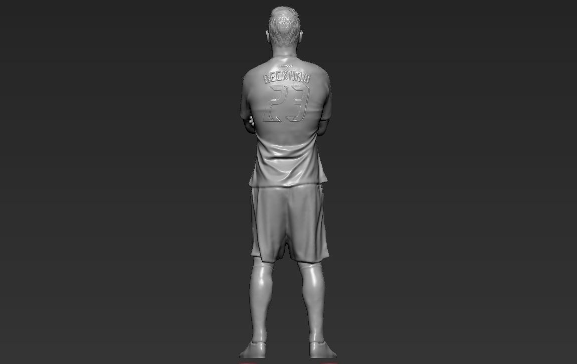 David Beckham 3D printing ready stl obj formats 3D print model_12