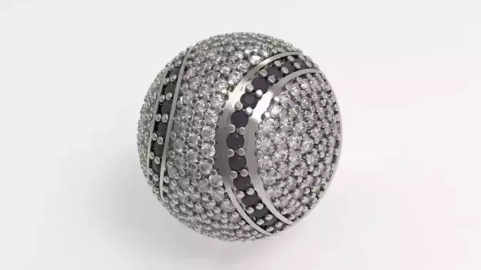 Diamonds Baseball Pendant 3D print model