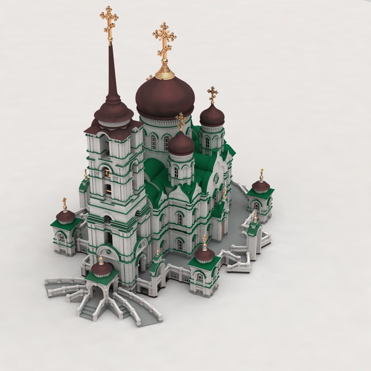 Annunciation Cathedral  Voronezh 3D print model_2