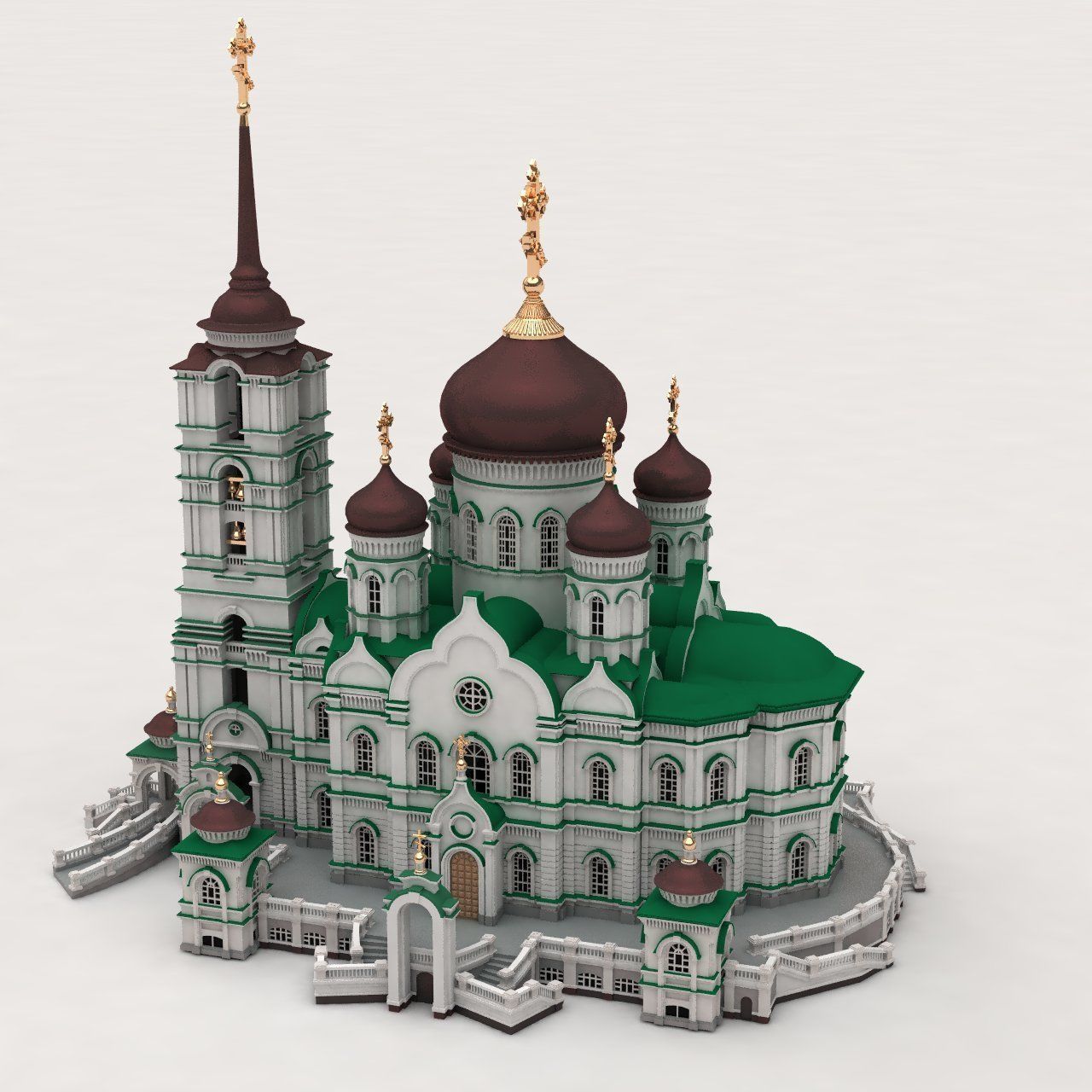 Annunciation Cathedral  Voronezh 3D print model_1
