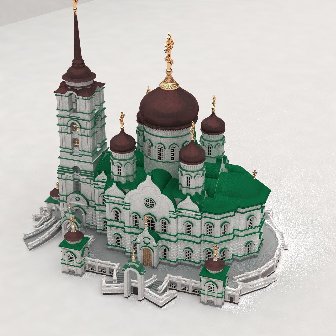 Annunciation Cathedral  Voronezh 3D print model_7