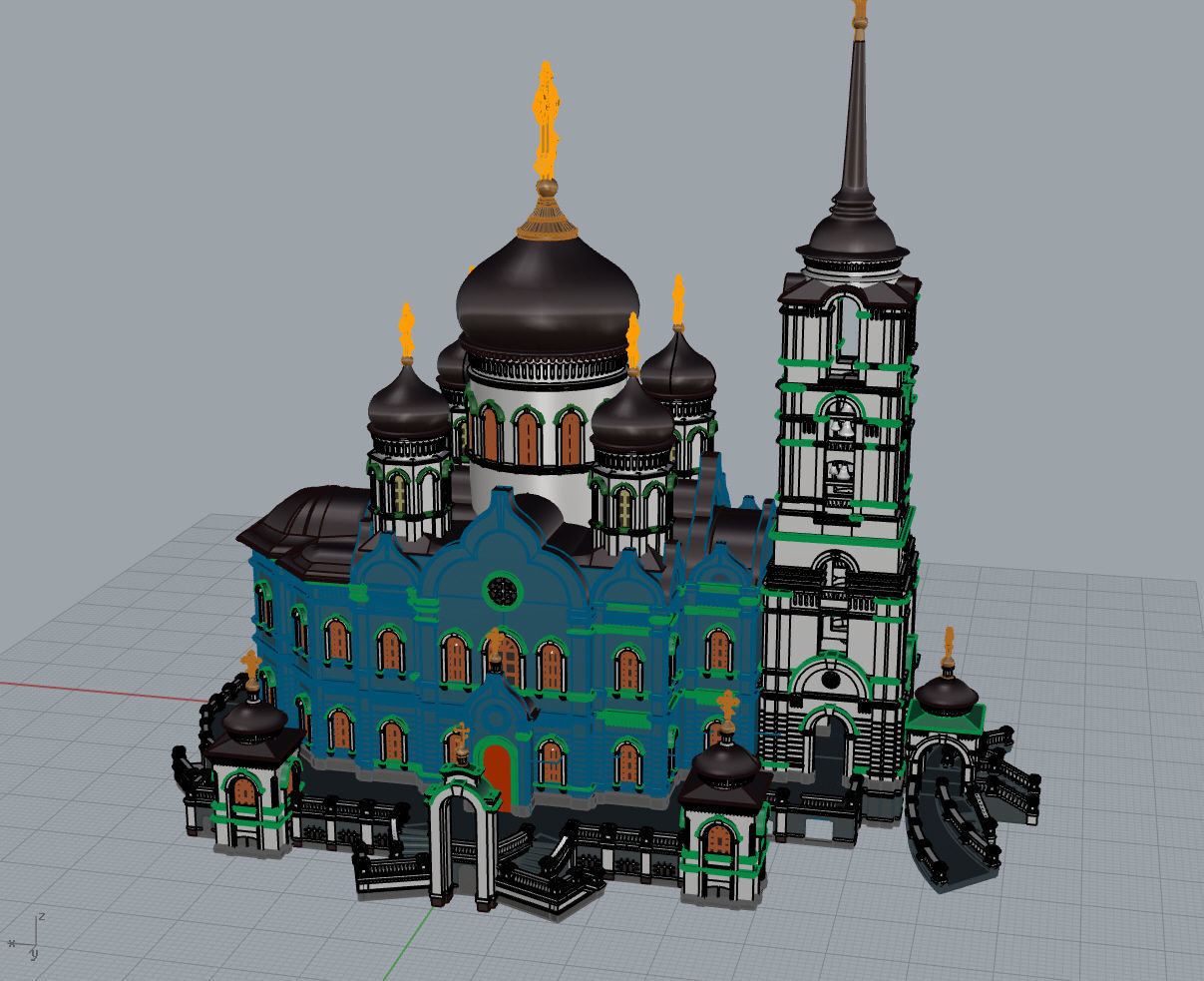 Annunciation Cathedral  Voronezh 3D print model_8