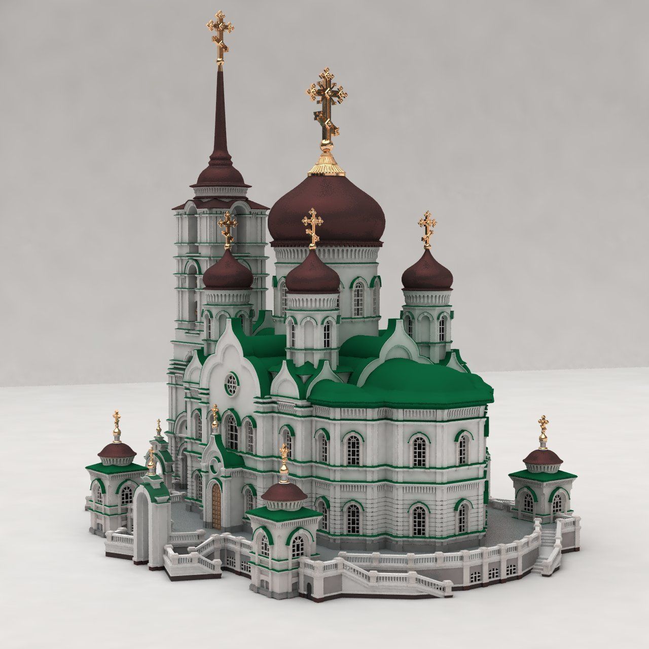 Annunciation Cathedral  Voronezh 3D print model_4