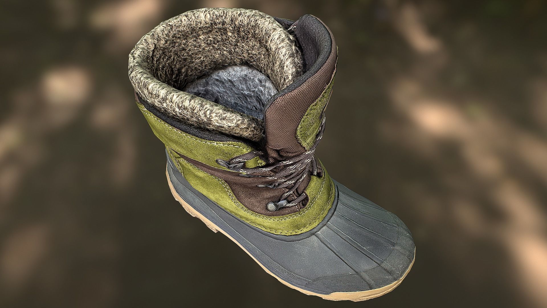 Boot 3D model low poly - footwear Low-poly 3D model_9