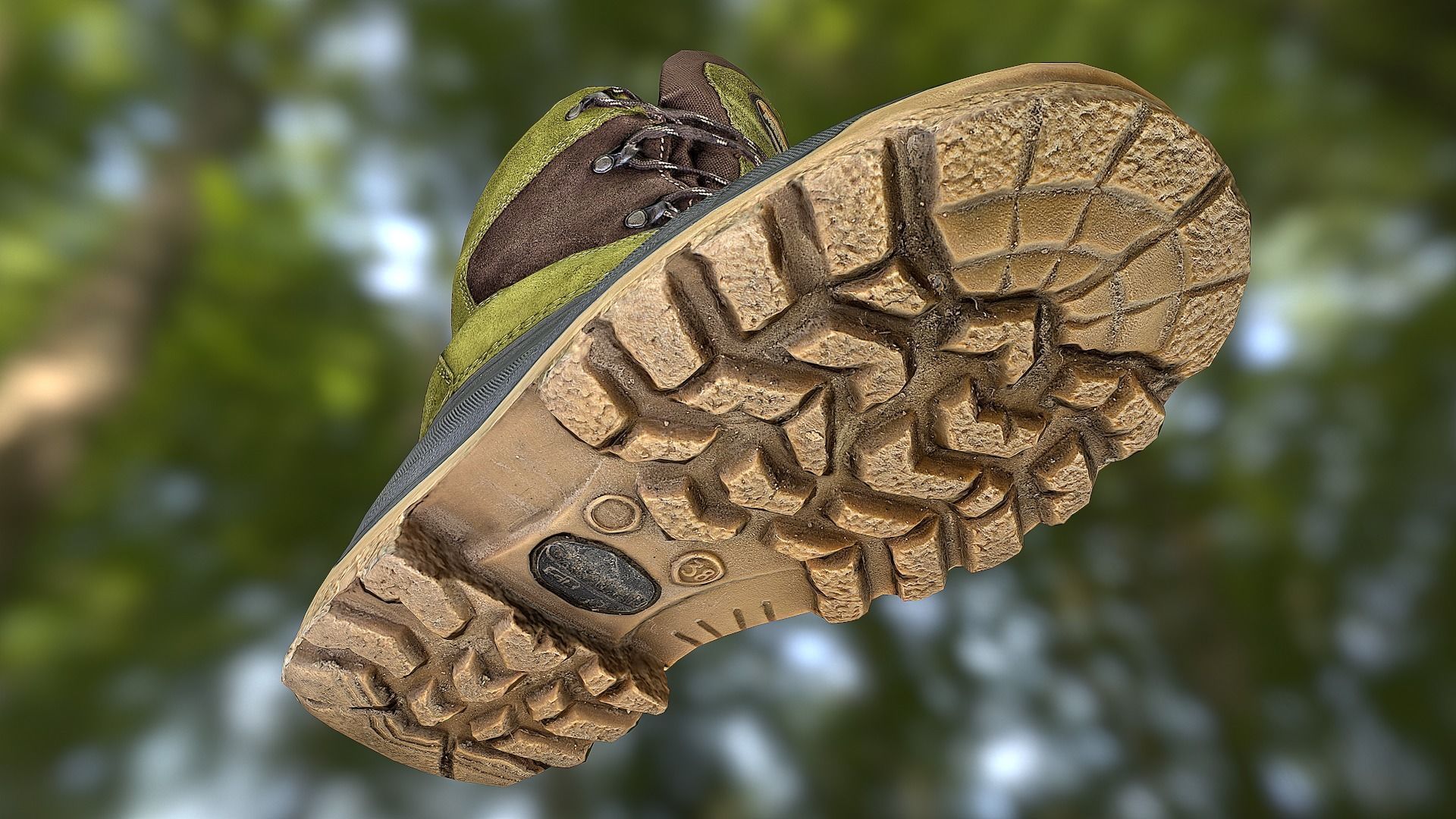 Boot 3D model low poly - footwear Low-poly 3D model_6