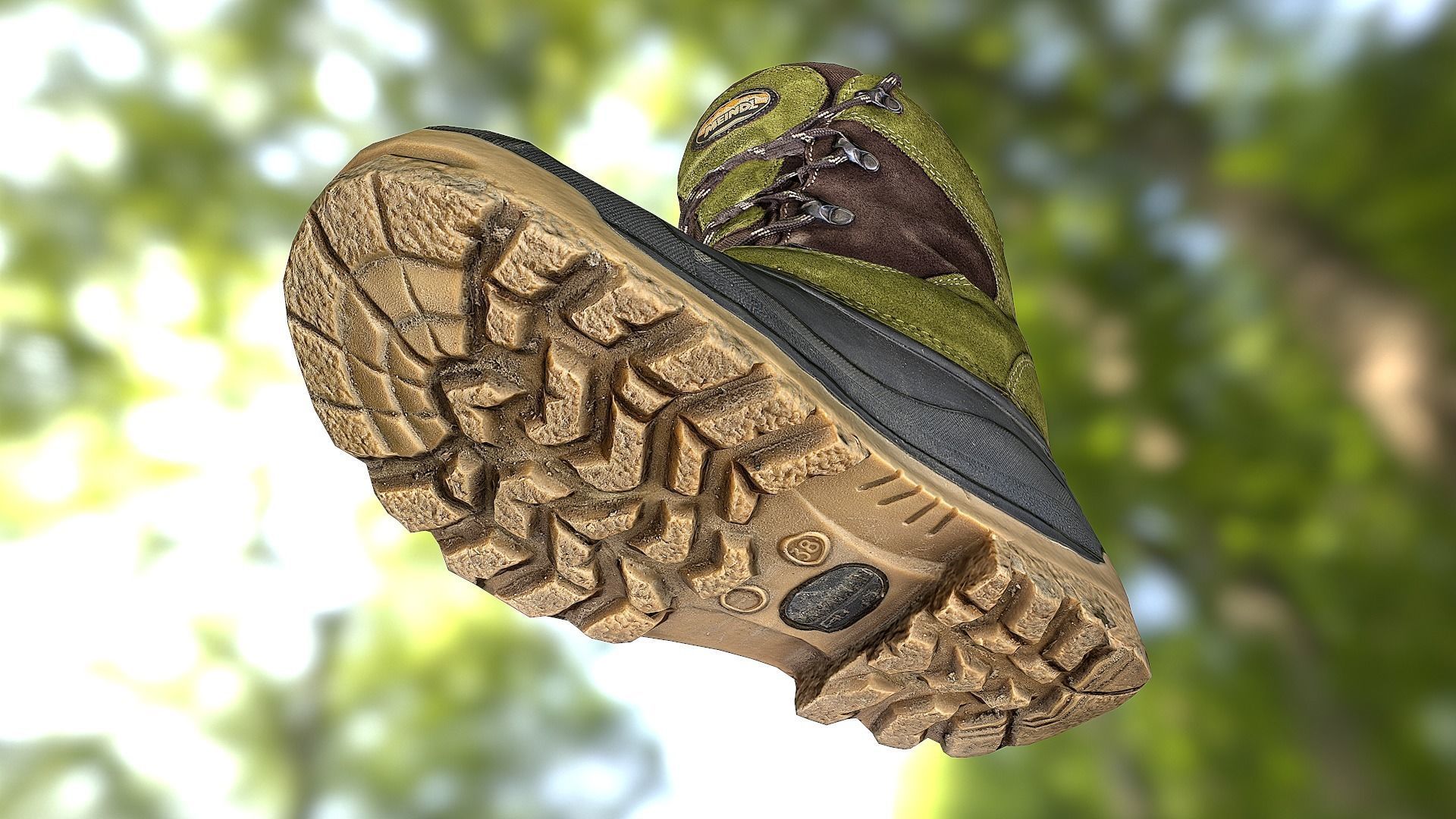Boot 3D model low poly - footwear Low-poly 3D model_7