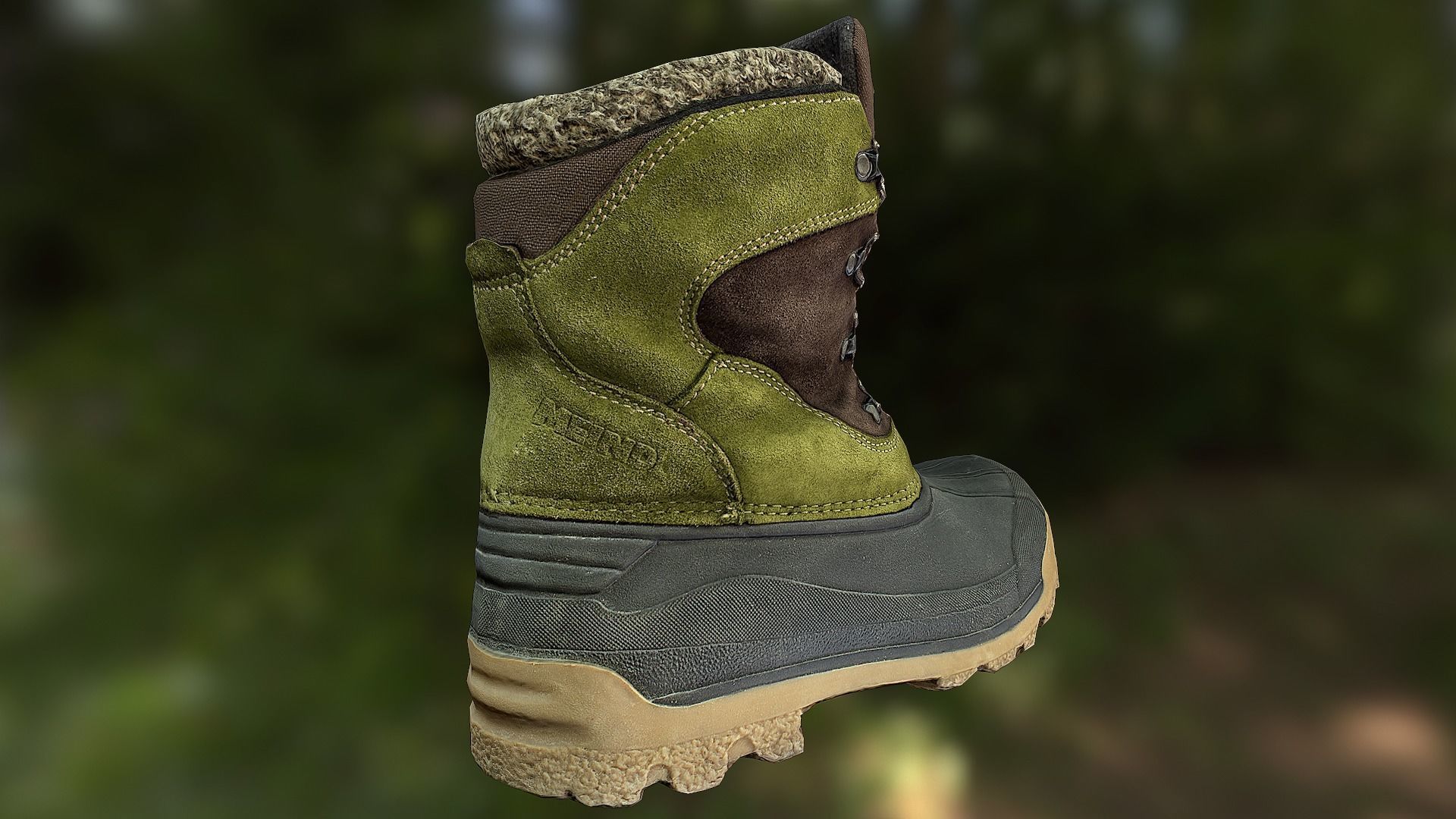 Boot 3D model low poly - footwear Low-poly 3D model_2