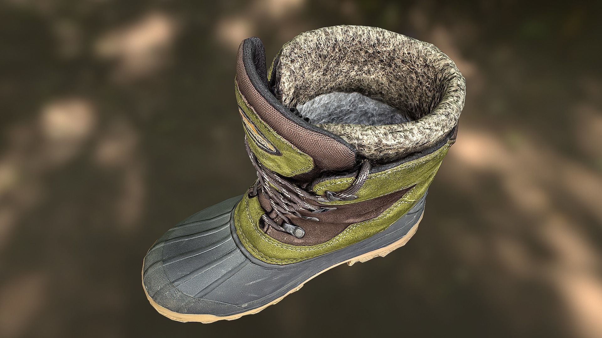 Boot 3D model low poly - footwear Low-poly 3D model_8