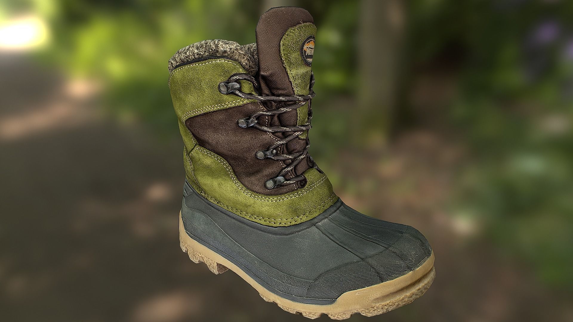 Boot 3D model low poly - footwear Low-poly 3D model_1