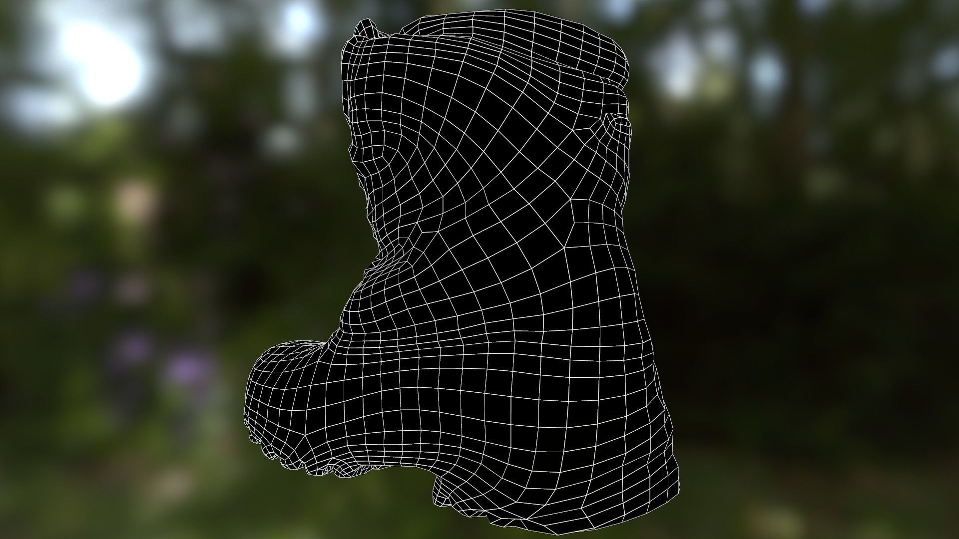 Boot 3D model low poly - footwear Low-poly 3D model_13