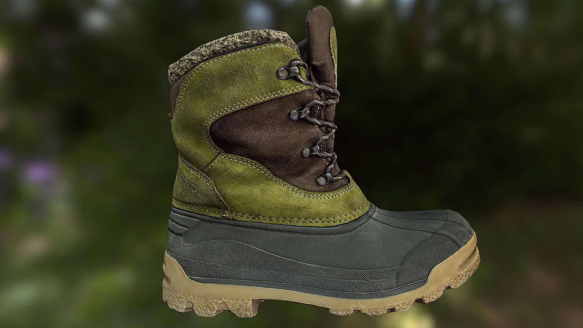 Boot 3D model low poly - footwear Low-poly 3D model_4