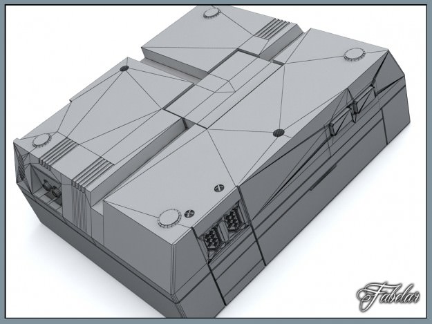 NES console only 3D model_4