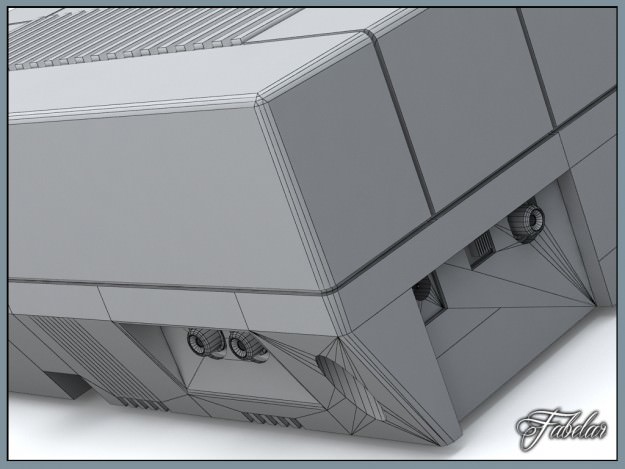 NES console only 3D model_5