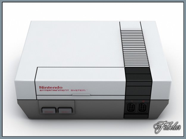 NES console only 3D model_1