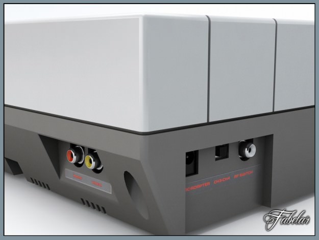 NES console only 3D model_2