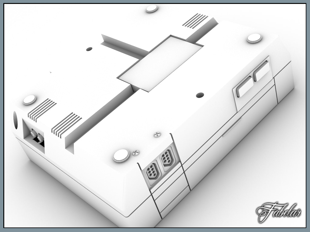 NES console only 3D model_6