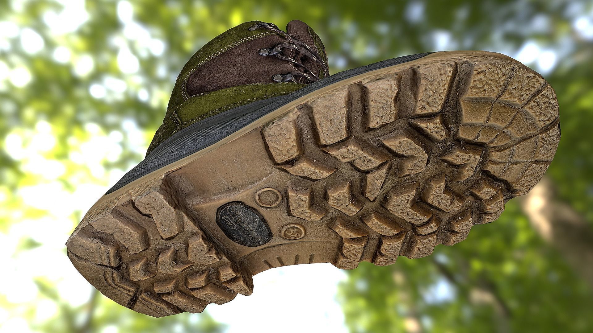 Boot shoe 3D model low poly footwear Low-poly 3D model_6