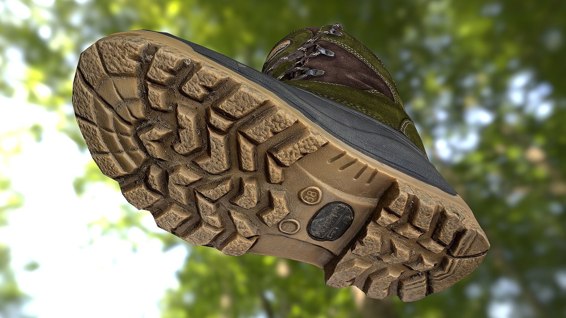 Boot shoe 3D model low poly footwear Low-poly 3D model_7