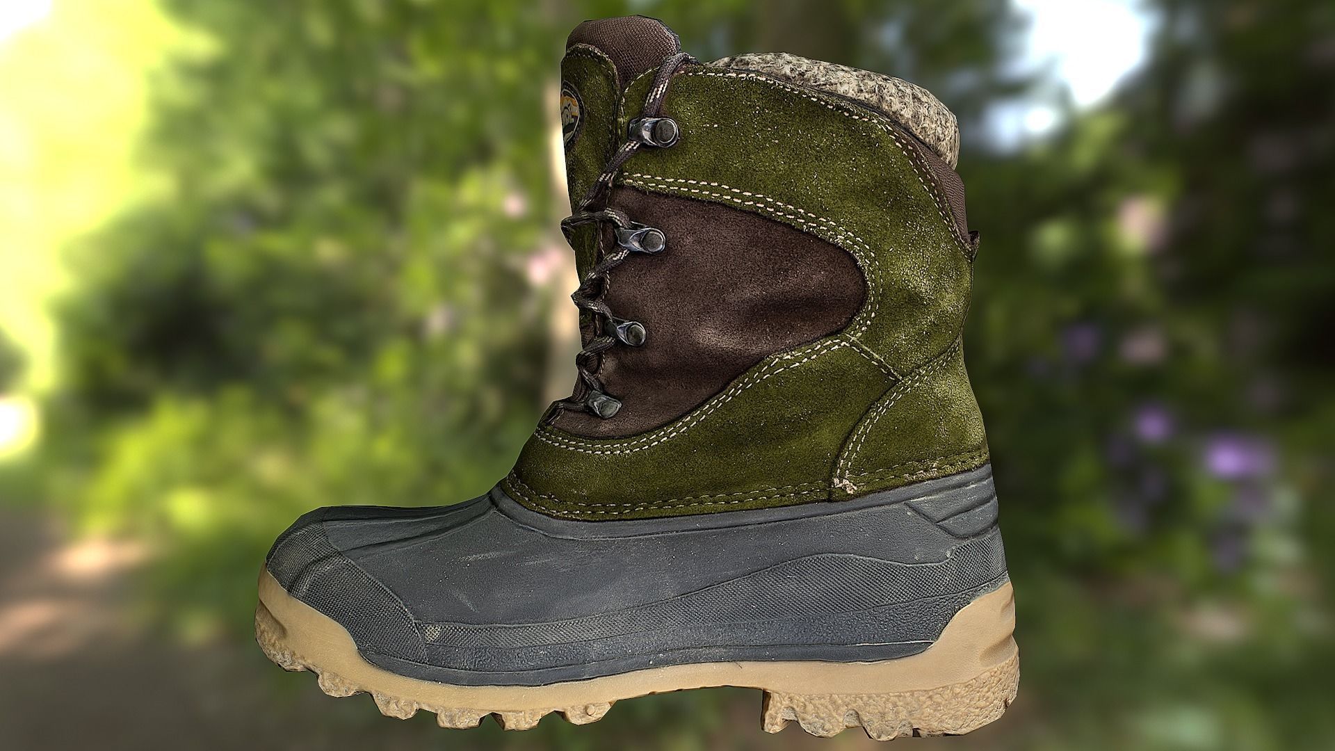 Boot shoe 3D model low poly footwear Low-poly 3D model_5