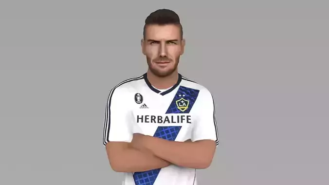 David Beckham LA Galaxy ready for full color 3D printing 3D print model
