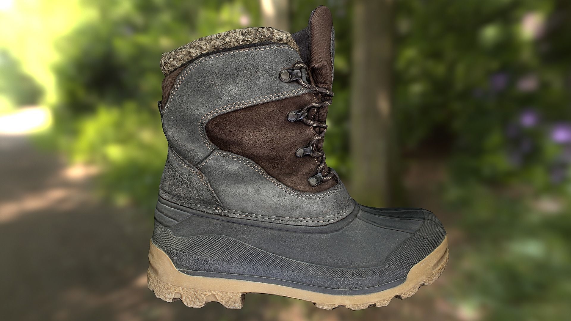 Boot 3D model low poly footwear Low-poly 3D model_4