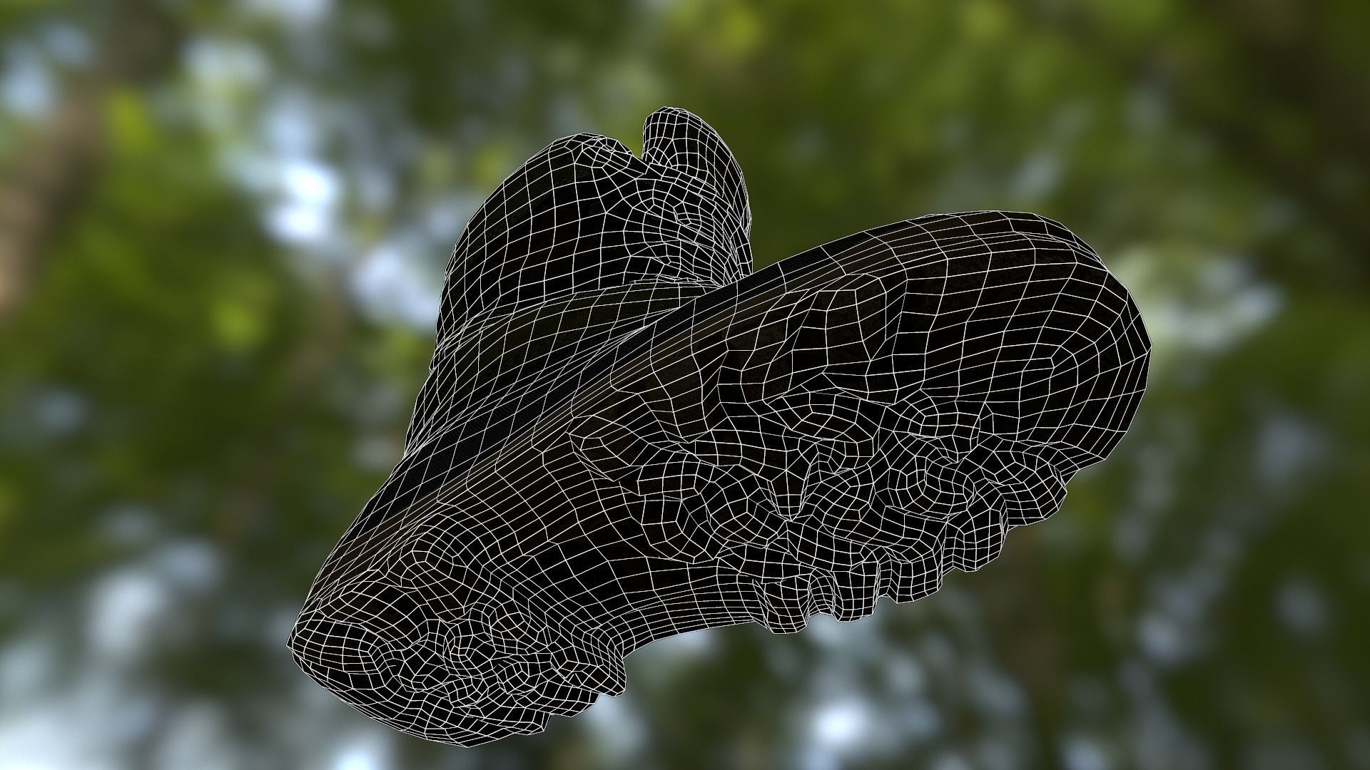 Boot 3D model low poly footwear Low-poly 3D model_16