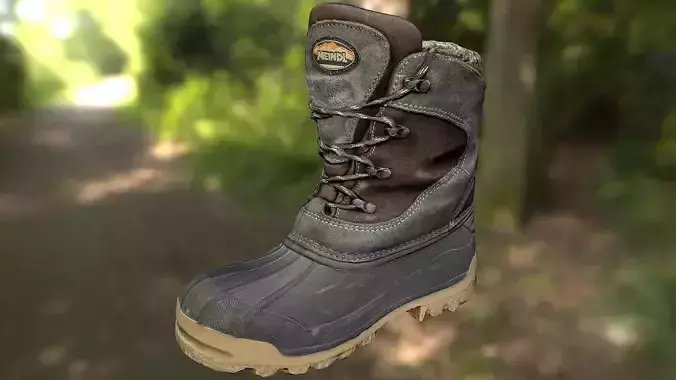 Boot 3D model low poly footwear