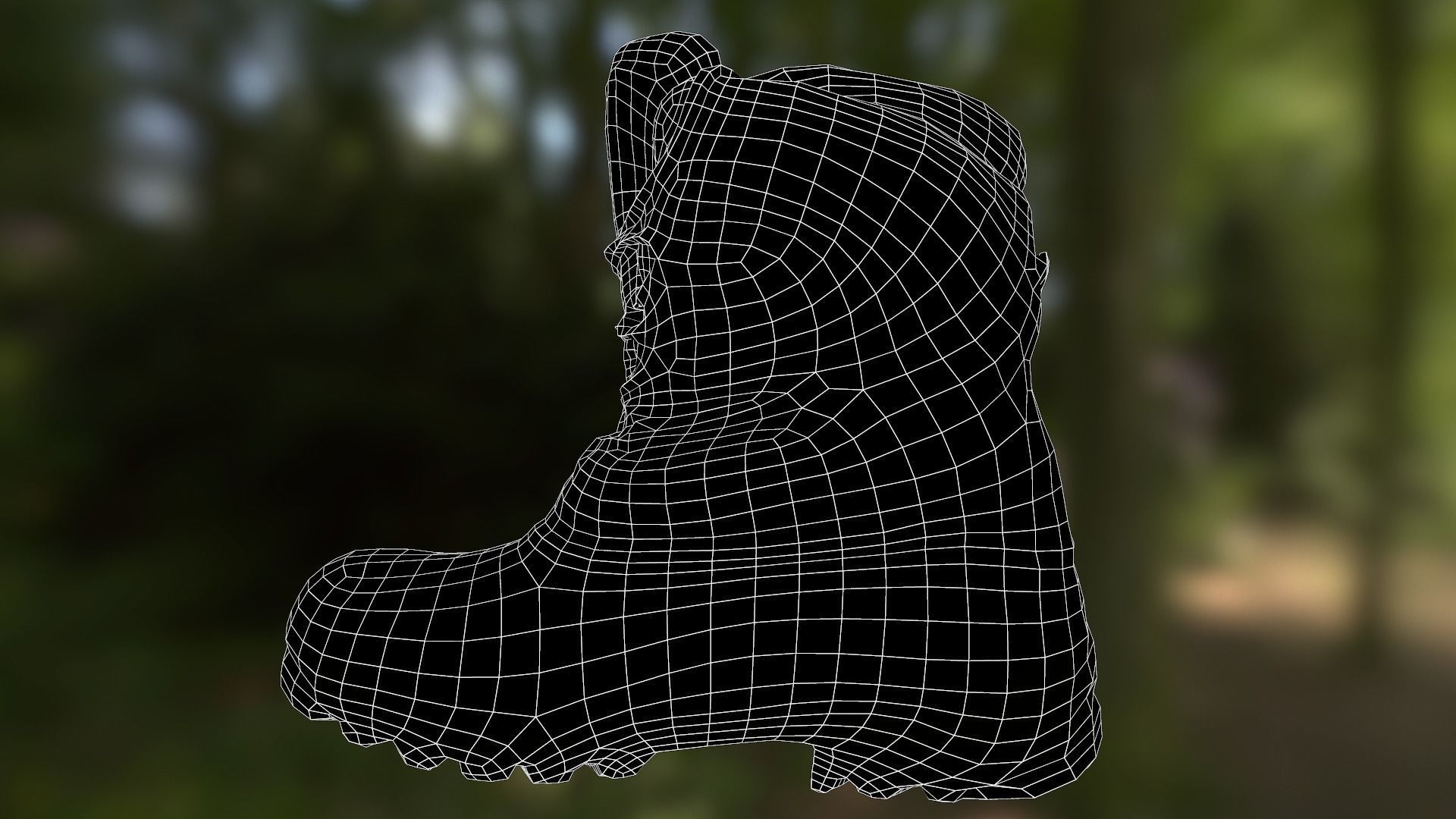 Boot 3D model low poly footwear Low-poly 3D model_15