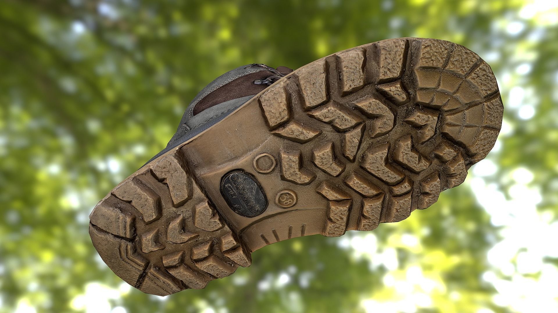 Boot 3D model low poly footwear Low-poly 3D model_6