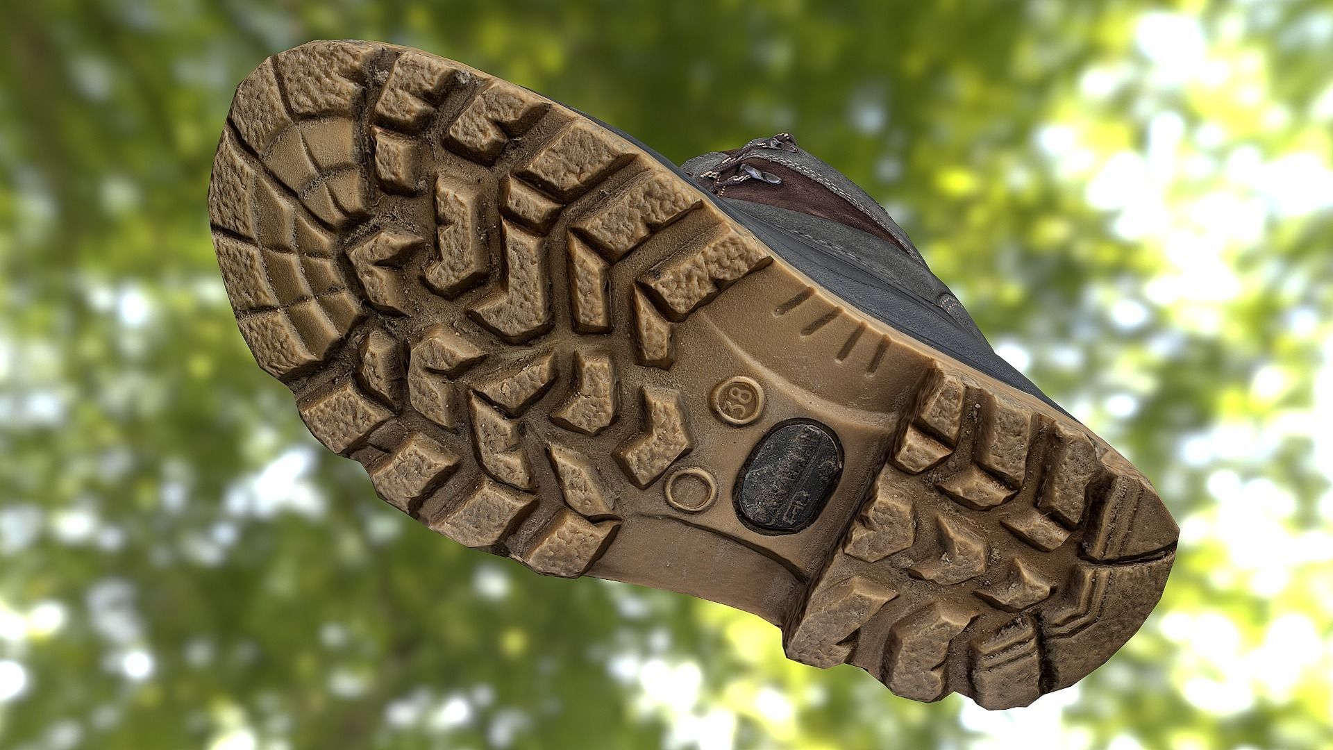 Boot 3D model low poly footwear Low-poly 3D model_7