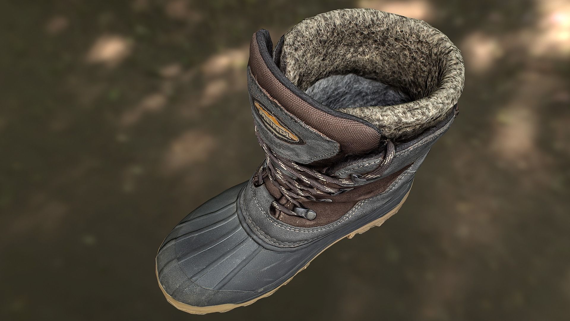 Boot 3D model low poly footwear Low-poly 3D model_8